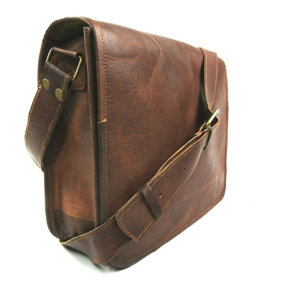Other - Genuine Vintage Leather Messenger Bag 13 Inch
